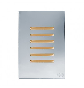 Conjunto Interruptor Sextuplo Simples 4x2 - Novara Glass Espelhada Gold